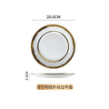 Axyaa Nordic Phnom Penh Ceramic Steak Plate - Light Luxury Western Tableware
