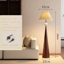 Medieval Fabric Walnut Floor Lamp by Axyaa: Elegant LED Light for Bedroom or Living Room