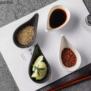 Axyaa Ceramic Seasoning Dish Set, Four Legged Spice Soy Vinegar Caviar Dishes