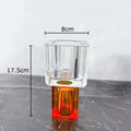 Axyaa Geometric Glass Vase with Artificial Flowers - Modern Decor & Crystal Vases