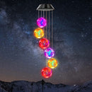 Axyaa Solar Rose Laser Ball Wind Chime Light: Color-Changing Outdoor Garden Lamp