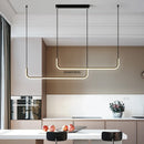 Axyaa LED Chandelier Black Gold Dimmable Kitchen Dining Room Lighting Luminaires