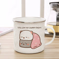Axyaa Cute Animal Enamel Cup Breakfast Mug Set