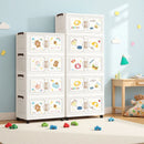 Axyaa Cartoon Storage Box: 1-6 Tier Rolling Organizer, 2 Colors - Bedroom/Living Room/Kitchen/Study