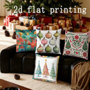 Christmas Ornaments & Trees Printed Pillow Covers by Axyaa - Pattern Cushion Cover