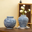 Axyaa Blue White Porcelain Ceramic Vases High-Temperature Fired Ornaments