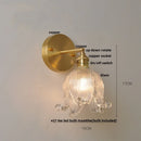 Axyaa Vintage Clear Glass Wall Lamp Sconce, Up Down Rotate LED Lights