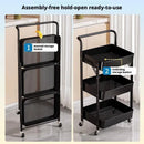 Axyaa Floor-to-Ceiling Multi-layer Service Cart for Kitchen Storage