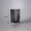 Axyaa Relief Stripe Glass Vase: Modern Minimalism Decor for Flowers, Desk, and Crafts