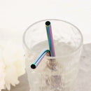 Axyaa Stainless Steel Reusable Drinking Straw Set - Eco-Friendly Bar Accessory
