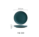 Axyaa 8-inch Ceramic Dinner Plate Set for Steaks, Vegetables, Breads, Desserts & More