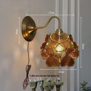 Axyaa Pink Glass LED Wall Light Fixture for Home Decor & Bedroom Sconce Lamp