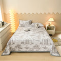Axyaa Cartoon Panda Flannel Blanket Set with Pillowcases for Sofa Bed Bedspread
