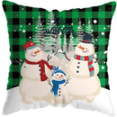 Axyaa Green Plaid Christmas Pillow Cover - Festive Home Decor