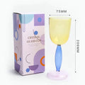 Axyaa Burgundy Colored Goblet Glass Wine Glass Cup for Drinkware Lovers