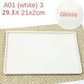 Axyaa Melamine European Rectangle Plate Set Glossy Wood Grain Finish