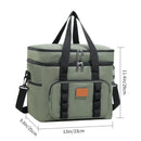 Axyaa Double Layers Tote Cooler Lunch Bag | Large Capacity Travel Picnic Box