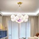 Nordic Planet Bubble Moon Chandelier for Bedroom by Axyaa