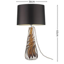 Axyaa Glass Floor Lamp LED Light for Bedroom Living Room Study