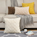 Axyaa Velvet Throw Pillow Cover 40x40cm Soft Solid Decor Square Cushion Case