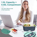 Axyaa Stainless Steel 2-In-1 Electric Lunch Box for Heating Food On-the-Go