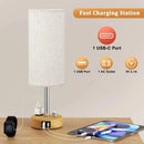 Axyaa Dimmable LED Bedside Lamp with USB Port.