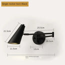 Axyaa Adjustable Swing Arm LED Wall Lamp for Home Bedside Lighting
