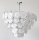 Axyaa Glass Chandeliers: Round LED Vintage Pendant Light for Dining Room & Kitchen