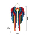 Axyaa Angel Macrame Wall Hanging Shelf - Boho Wood Decor for Bedroom & Living Room