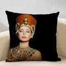 Axyaa African Women Design Linen Cushion Cover 45x45cm