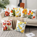 Axyaa Floral Pop Cushion Cover: Wild Daisy Design for Home Decor, Cotton Pillowcase for Sofa Bed