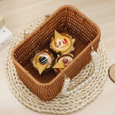 Axyaa Pearl Handle Rattan Basket: Stylish, Versatile, Big Capacity for Flowers, Picnics, Weddings