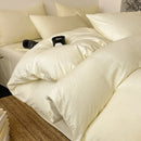 Axyaa Wrinkle Yarn Bedding Set: Duvet Cover, Pillowcase, Sheet Set for Twin King
