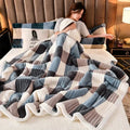 Axyaa Milk Velvet 3-Layer Warmth Blanket for Bed & Sofa