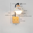 Axyaa Terrazzo Glass LED Wall Lamps Pull Chain Switch Wabi Sabi Mirror Light