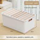 Axyaa Clothes Organizer Box with Grids - Wardrobe Storage Drawer for Pants, Sweaters, Underwear