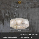 Axyaa Luxury Marble Brass Pendant Light - Nordic Gold Chandelier for Home and Office