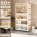Axyaa 80cm Folding Wardrobe: Large Capacity Clothes & Blankets Organizer