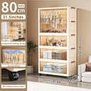 Axyaa 80cm Folding Wardrobe: Large Capacity Clothes & Blankets Organizer