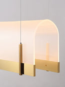 Axyaa Golden Acrylic LED Chandelier for Dining & Living Room - Elegant Suspension Lighting