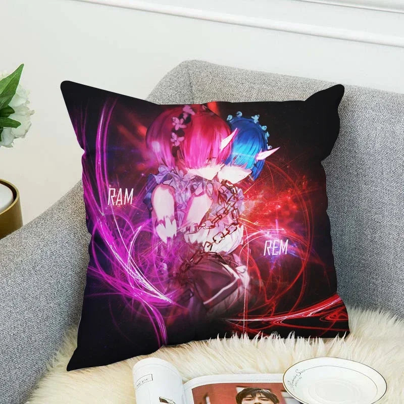Axyaa 45x45 Cushions Covers for Bed Pillows, Sofa Anime Body Home Decor