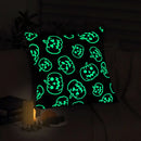 Axyaa Luminous Ghost Print Glow Pillowcase 18x18 Inch Party Decor - Sofa Bed Decoration