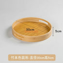 Solid Wood Dining Set for Japanese Restaurant by Axyaa – Round Plate, Tea & Water Plate, Fruit Plate, Bread Tray
