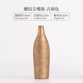 Axyaa Ceramic Flower Vase: Creative Threaded Needle Mouth Floral Display Arrangement