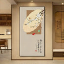 Axyaa Bamboo Entrance LED Light Wall Decor - High-end Chinese Style Home Hanging Painting