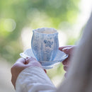 Axyaa Butterfly Love Flower Master Tea Cup - Hand-painted Kung Fu Tea Personal Cup