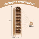 Axyaa Arched 8-Tier Shoe Cabinet with Adjustable Shelves