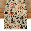 Axyaa Halloween Bat Witch Table Runner - Kitchen Party Decorations