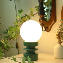 Axyaa Solid Wood Glass LED Bedroom Light - Nordic Design