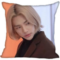 Axyaa Satin Hwang Hyunjin Pillow Cover - Decorative Bedroom Office Pillowcase Square Zipper Case